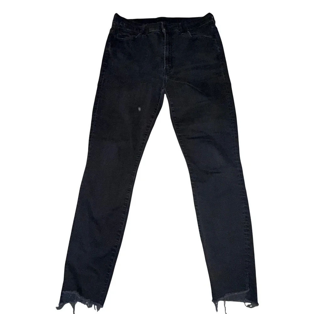not guilty frayed ankle black jeans